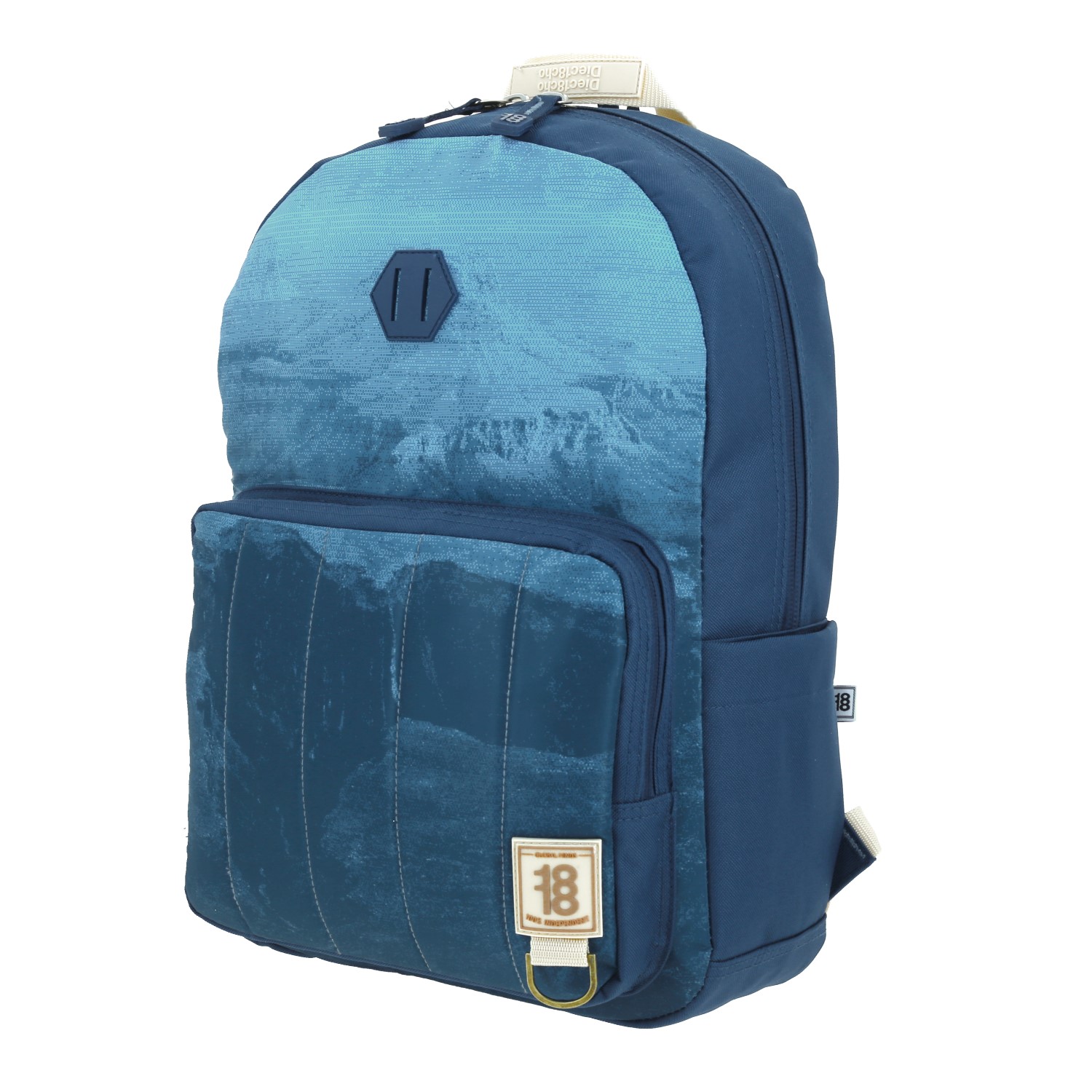 Mochila escolar juvenil 1818 by Chenson color azul con compartimentos amplios 2