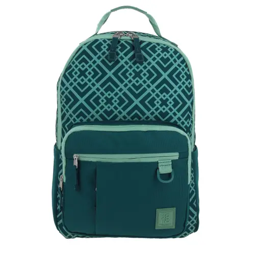 Mochila escolar juvenil 1818 by Chenson verde con amplia funcionalidad 1