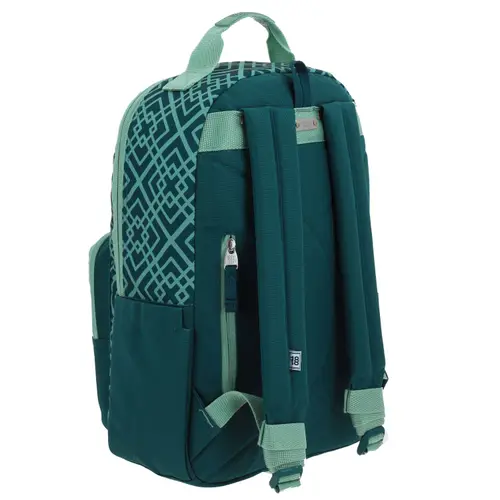 Mochila escolar juvenil 1818 by Chenson verde con amplia funcionalidad 3