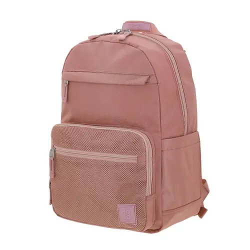 Mochila juvenil 1818 by Chenson café/oro rosa con amplio espacio y estilo 2