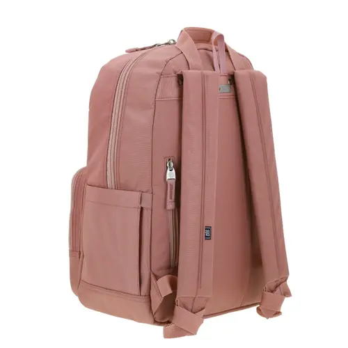 Mochila juvenil 1818 by Chenson café/oro rosa con amplio espacio y estilo 3