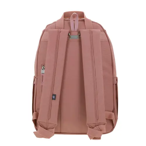 Mochila juvenil 1818 by Chenson café/oro rosa con amplio espacio y estilo 4