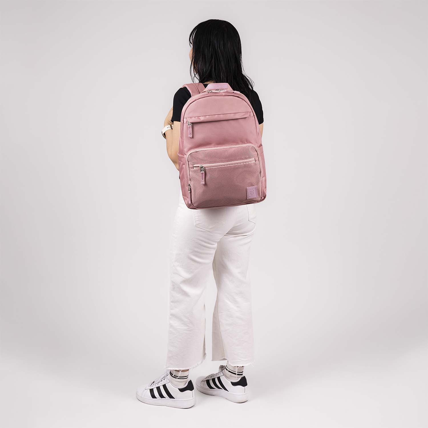 Mochila juvenil 1818 by Chenson café/oro rosa con amplio espacio y estilo - vista 2