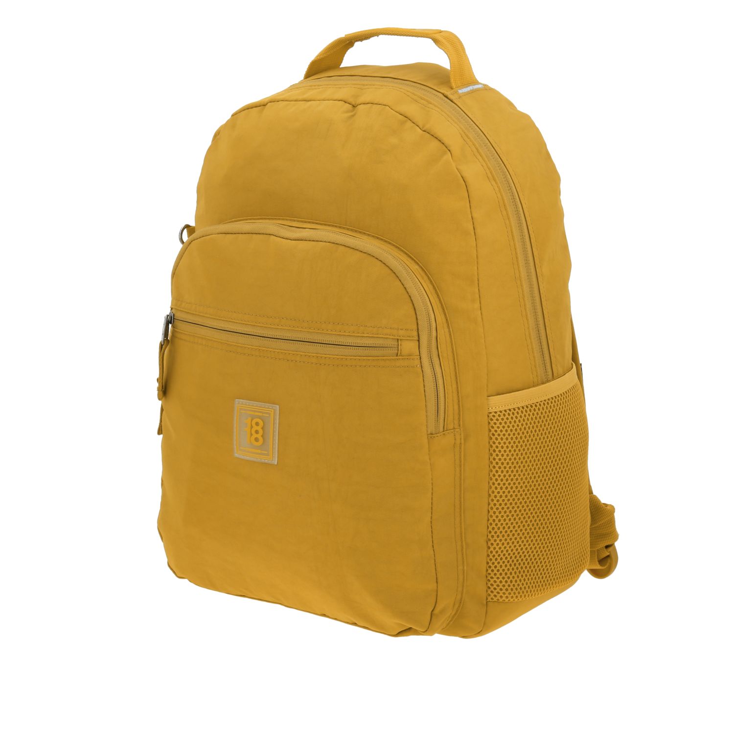 Mochila juvenil 1818 by Chenson amarilla con amplios compartimentos 2