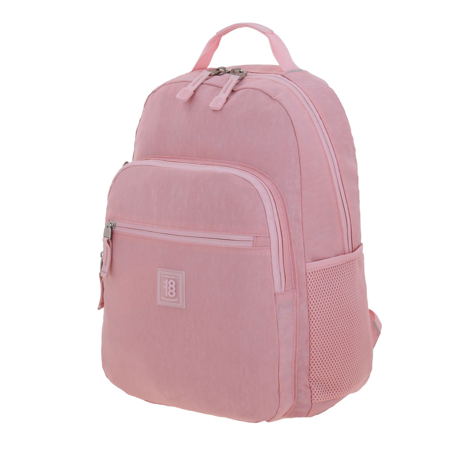 Mochila escolar juvenil 1818 by Chenson Rosa con amplio compartimento 2