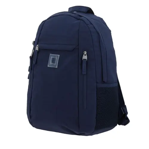 Mochila escolar juvenil 1818 by Chenson azul marino con múltiples compartimentos - vista 2