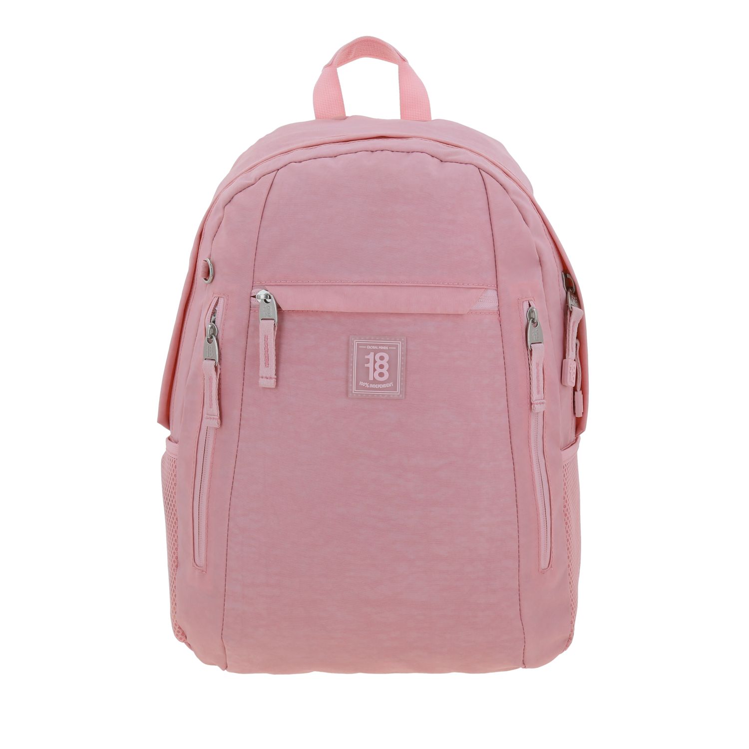 Mochila escolar juvenil 1818 by Chenson rosa con amplios compartimentos