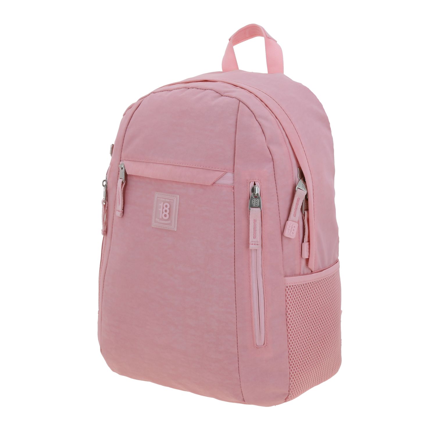 Mochila escolar juvenil 1818 by Chenson rosa con amplios compartimentos 2
