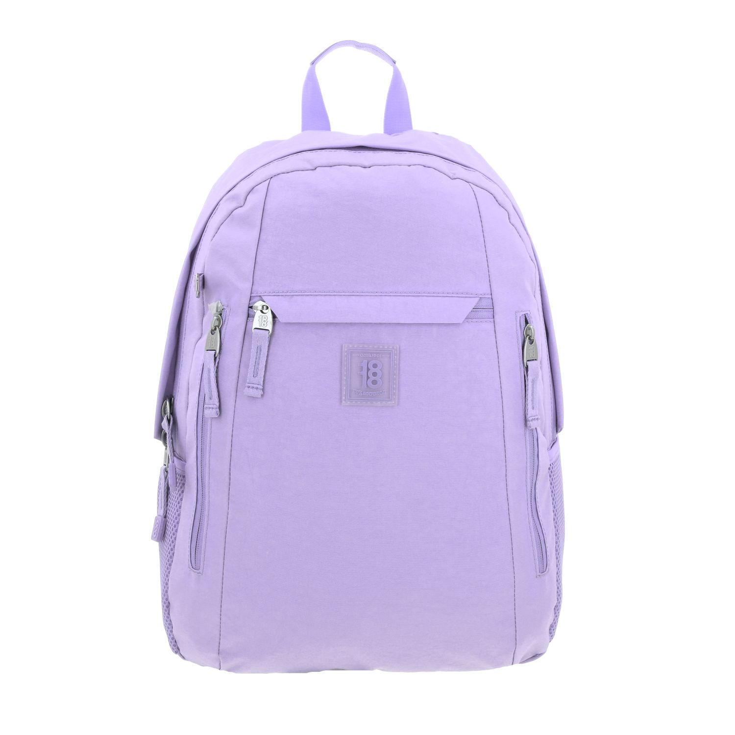 Mochila escolar juvenil 1818 by Chenson violeta con múltiples compartimentos
