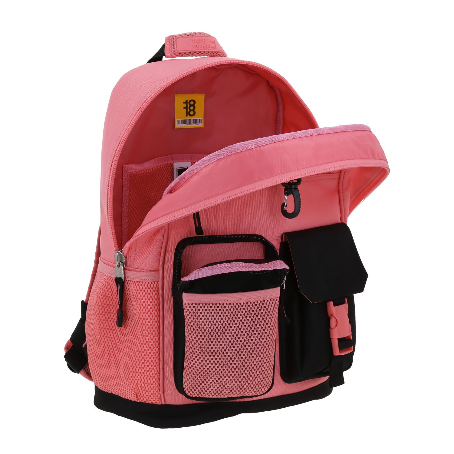 Mochila escolar juvenil 1818 by Chenson Rosa con amplio compartimento - vista 2