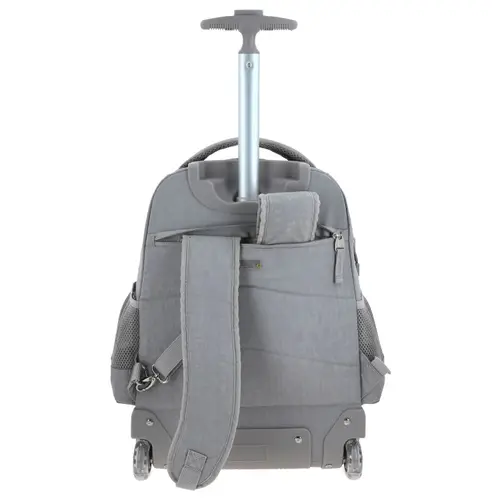 Mochila con Ruedas 1818 by Chenson Gris para Jóvenes - Funcional y Estilosa 4