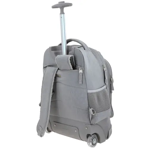 Mochila con Ruedas 1818 by Chenson Gris para Jóvenes - Funcional y Estilosa 5
