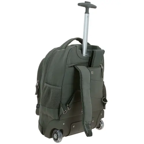 Mochila con Ruedas 1818 by Chenson Verde Seco con Llantes LED 3