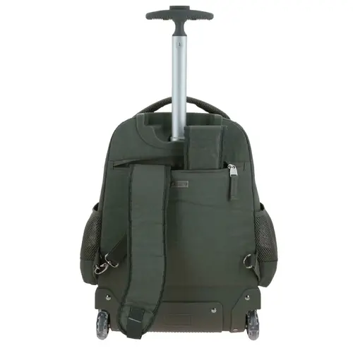 Mochila con Ruedas 1818 by Chenson Verde Seco con Llantes LED 4