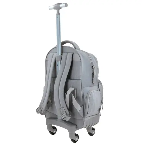 Mochila con Ruedas 1818 by Chenson Gris para Jóvenes - Estilo y Funcionalidad 5