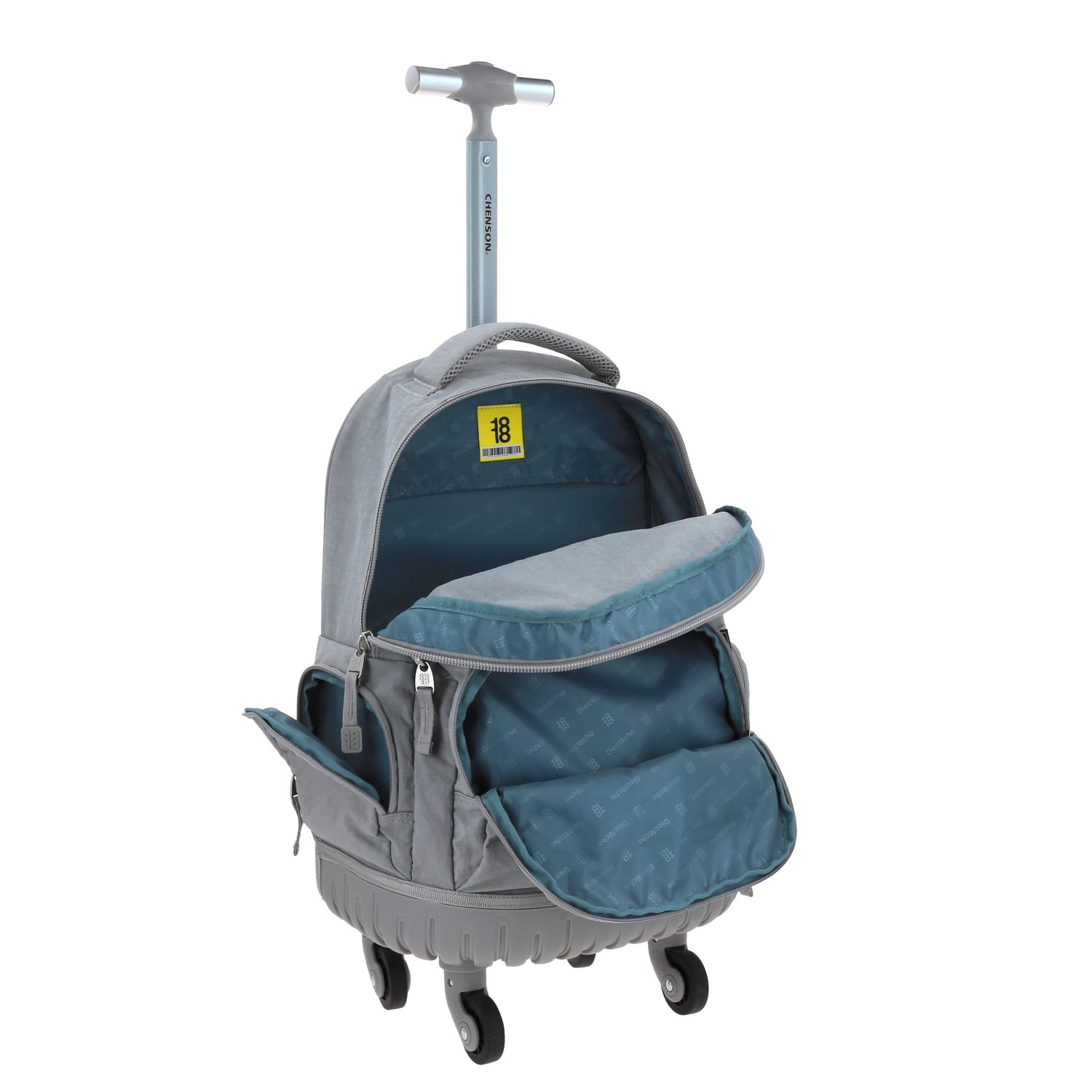Mochila con Ruedas 1818 by Chenson Gris para Jóvenes - Estilo y Funcionalidad - vista 2