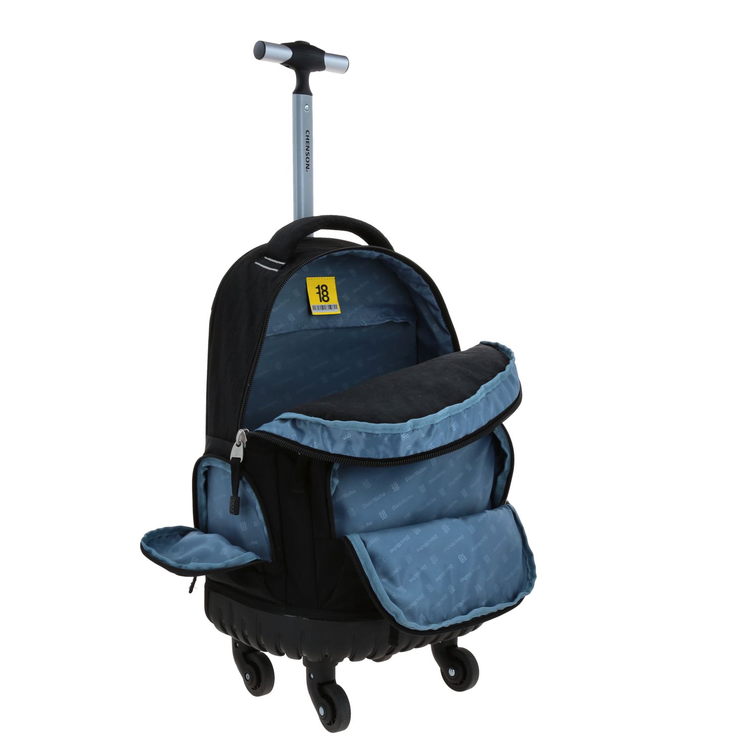 Mochila con Ruedas 1818 by Chenson Negra para Jóvenes - Estilo y Funcionalidad - vista 2