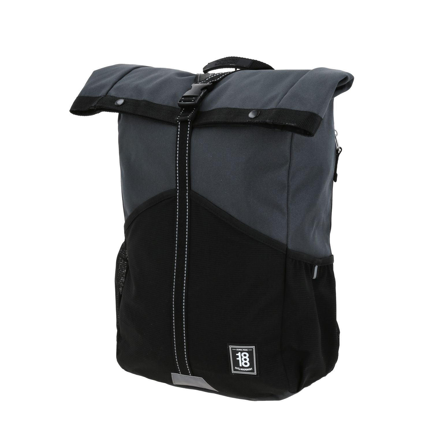 Mochila juvenil 1818 by Chenson negra con cierre enrollable | Estilo y funcionalidad 2