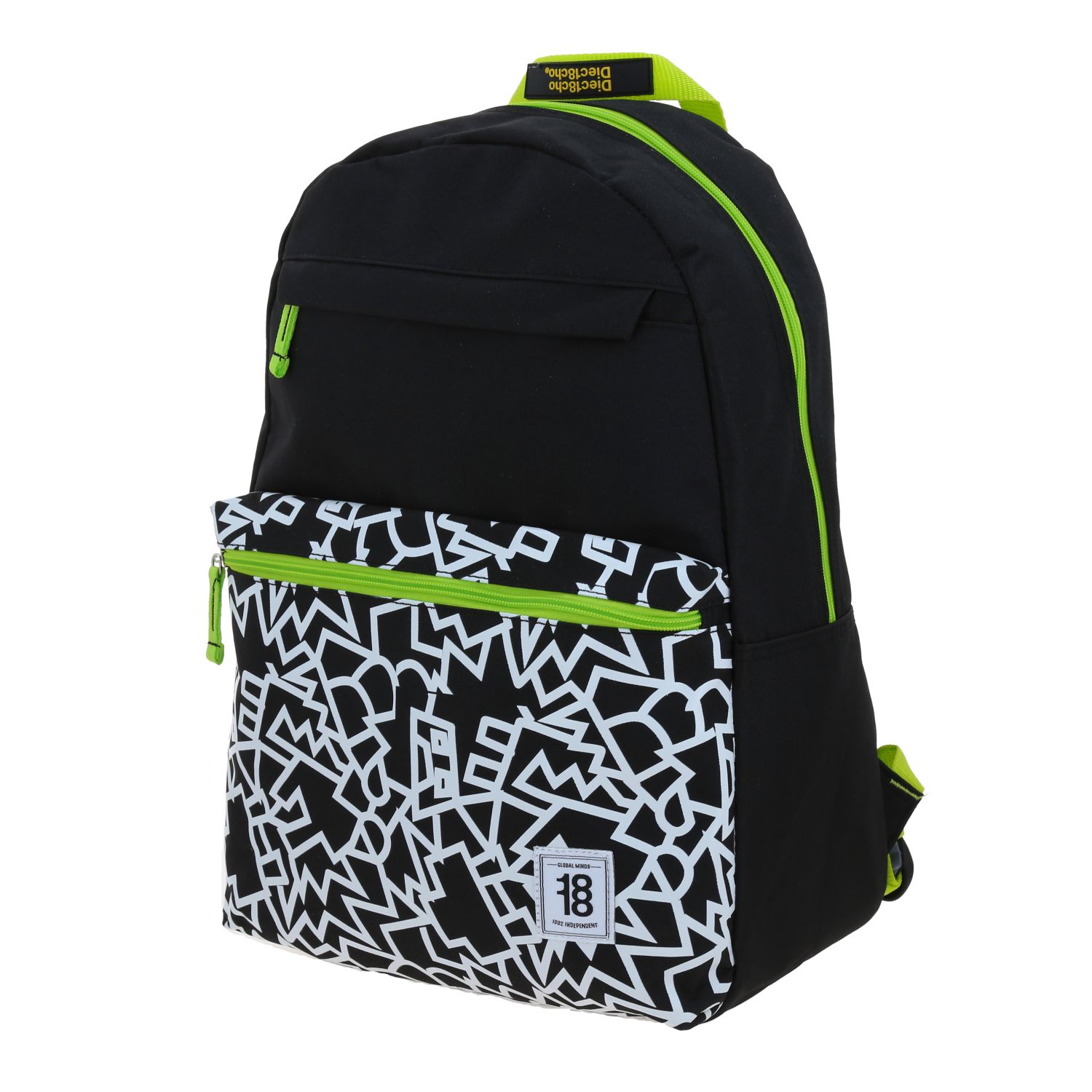 Mochila juvenil 1818 by Chenson negra con amplio compartimento 2