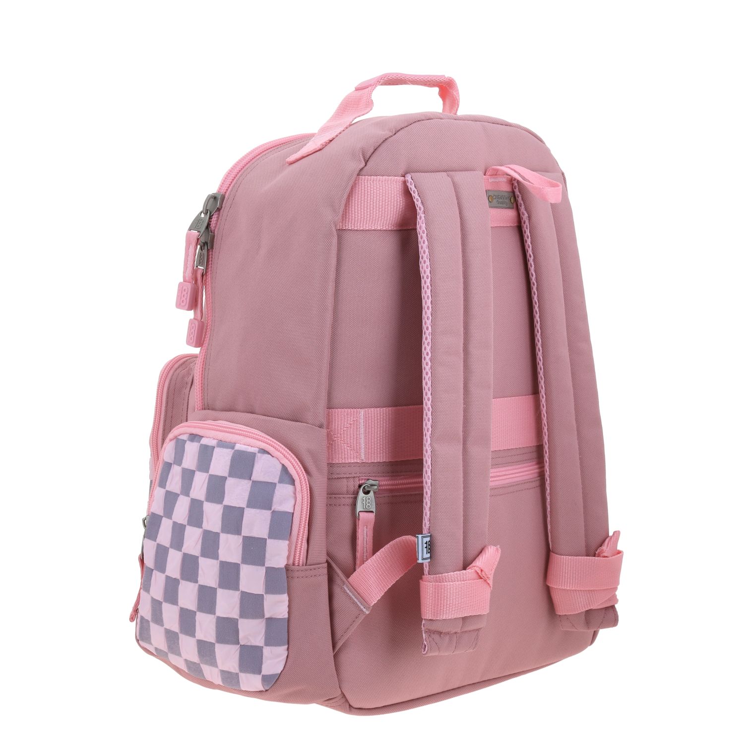 Mochila juvenil 1818 by Chenson rosa con múltiples bolsillos 3