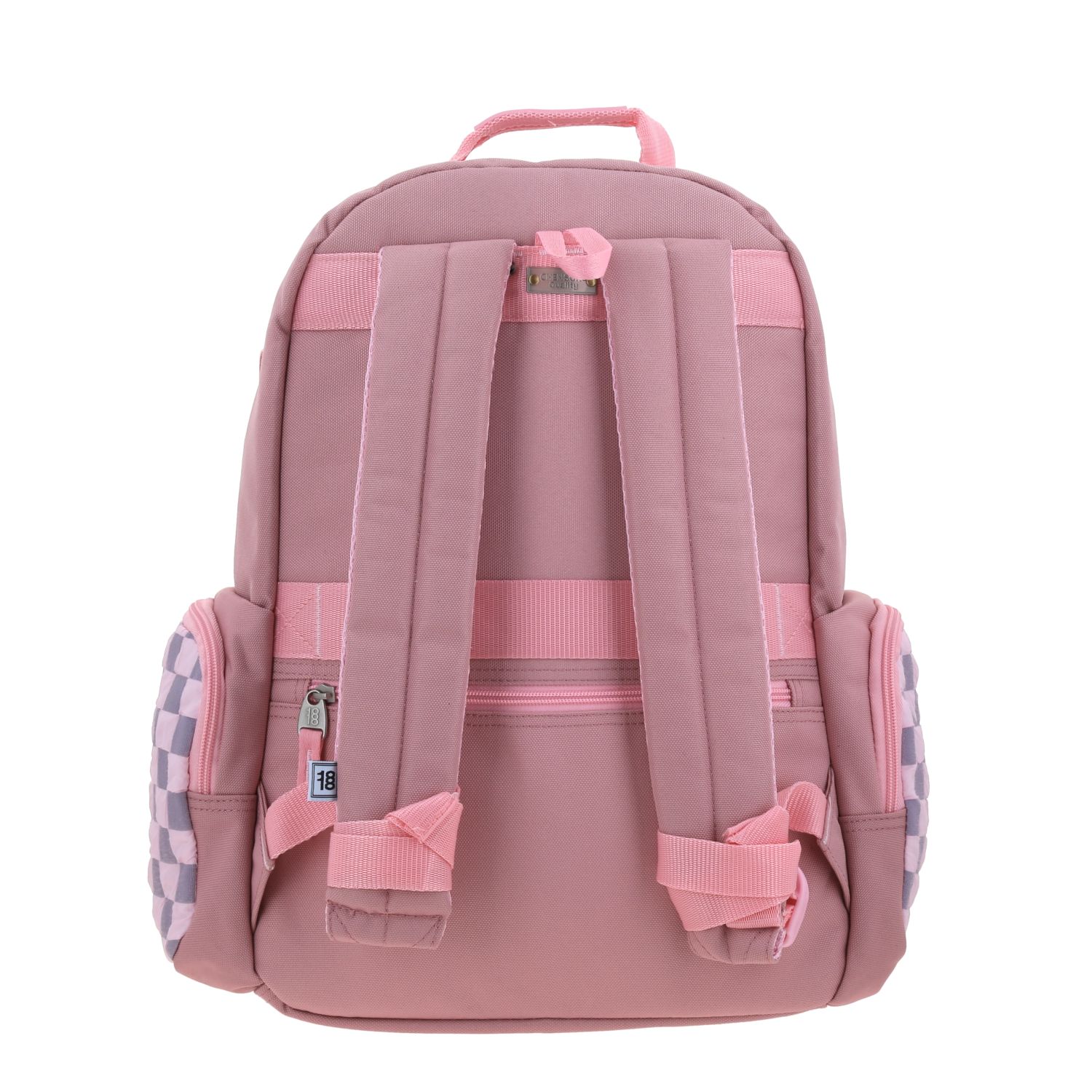Mochila juvenil 1818 by Chenson rosa con múltiples bolsillos 4