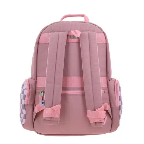 Mochila juvenil 1818 by Chenson rosa con múltiples bolsillos 4