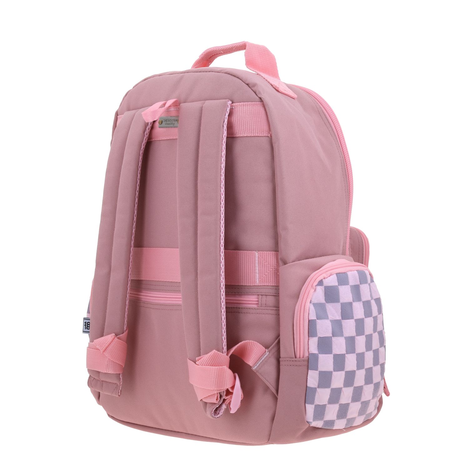 Mochila juvenil 1818 by Chenson rosa con múltiples bolsillos 5