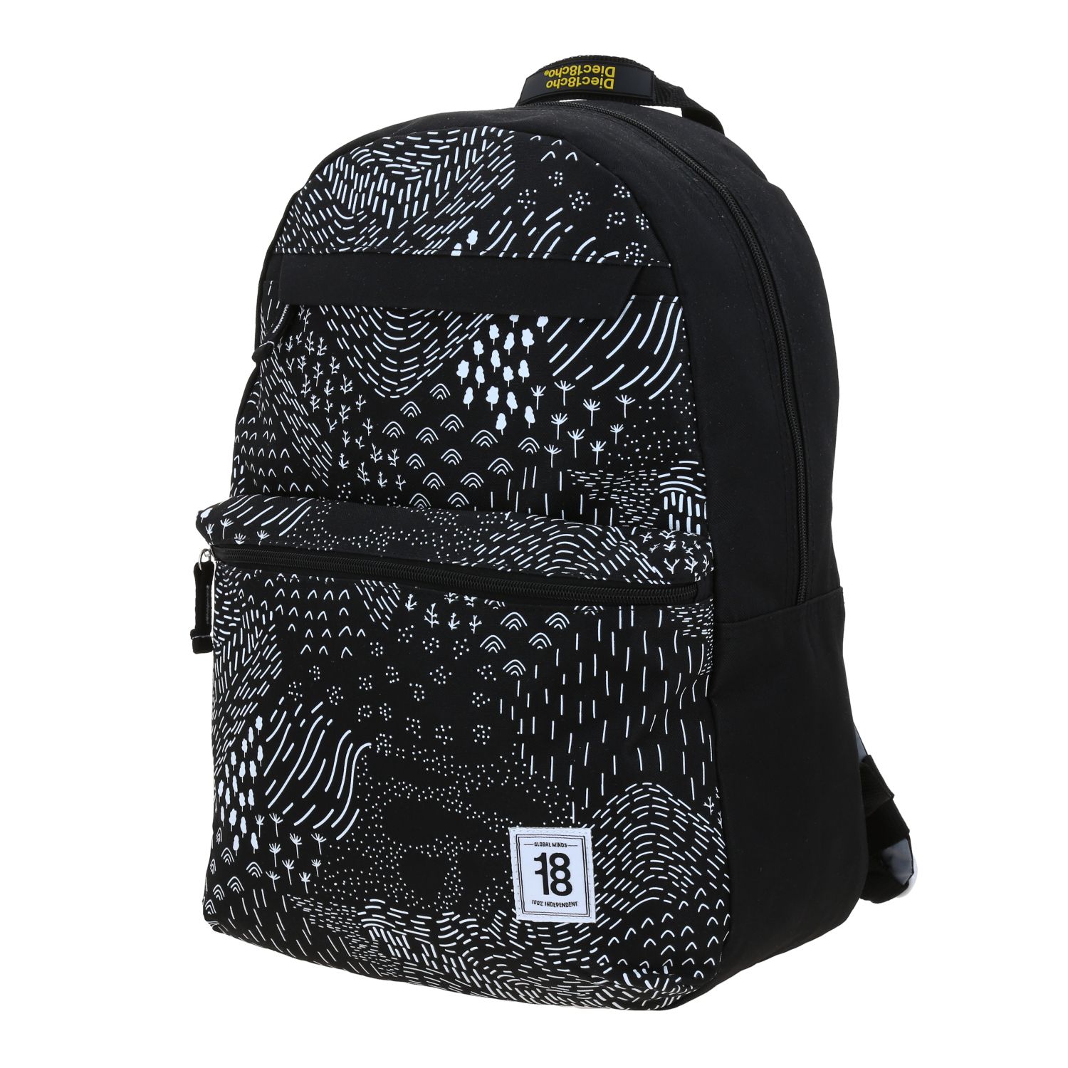 Mochila escolar juvenil 1818 by Chenson negra con amplio compartimento 2