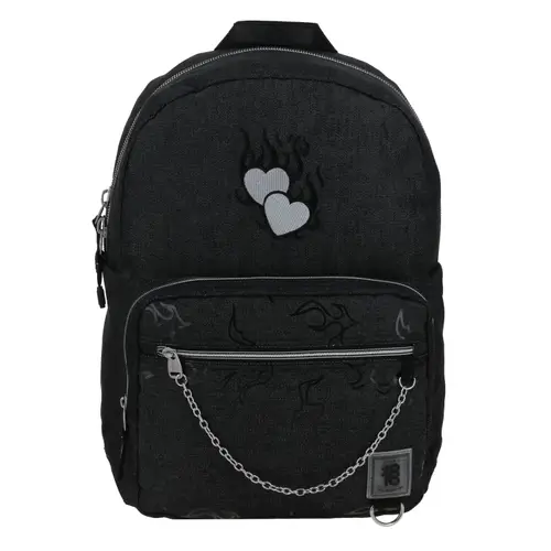 Mochila escolar juvenil 1818 by Chenson negra con diseño funcional 1