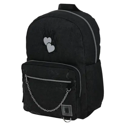 Mochila escolar juvenil 1818 by Chenson negra con diseño funcional 2