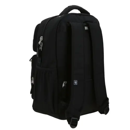 Mochila Preparatoria 1818 by Chenson Negro con Triple Bolsillo 3