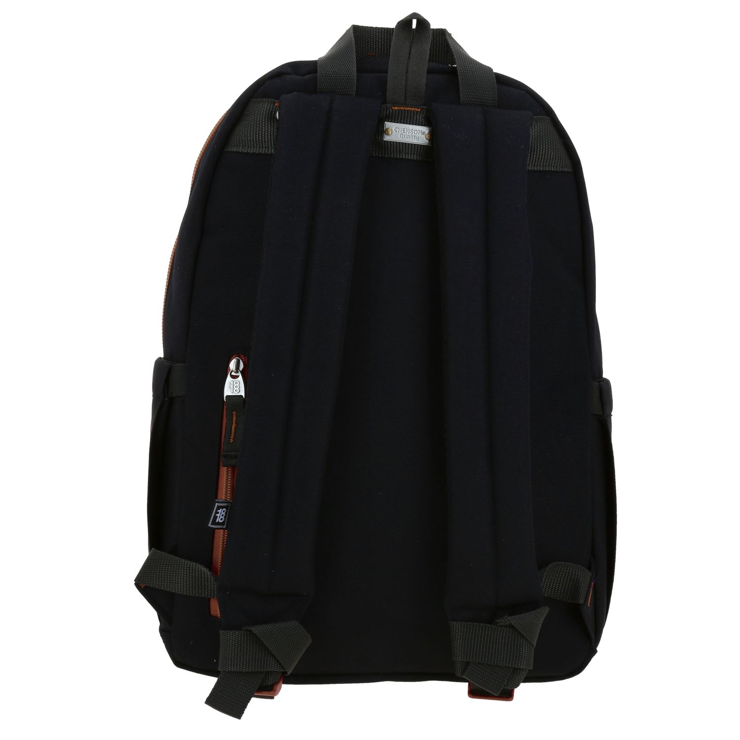 Mochila escolar juvenil 1818 by Chenson negra con múltiples bolsillos 4