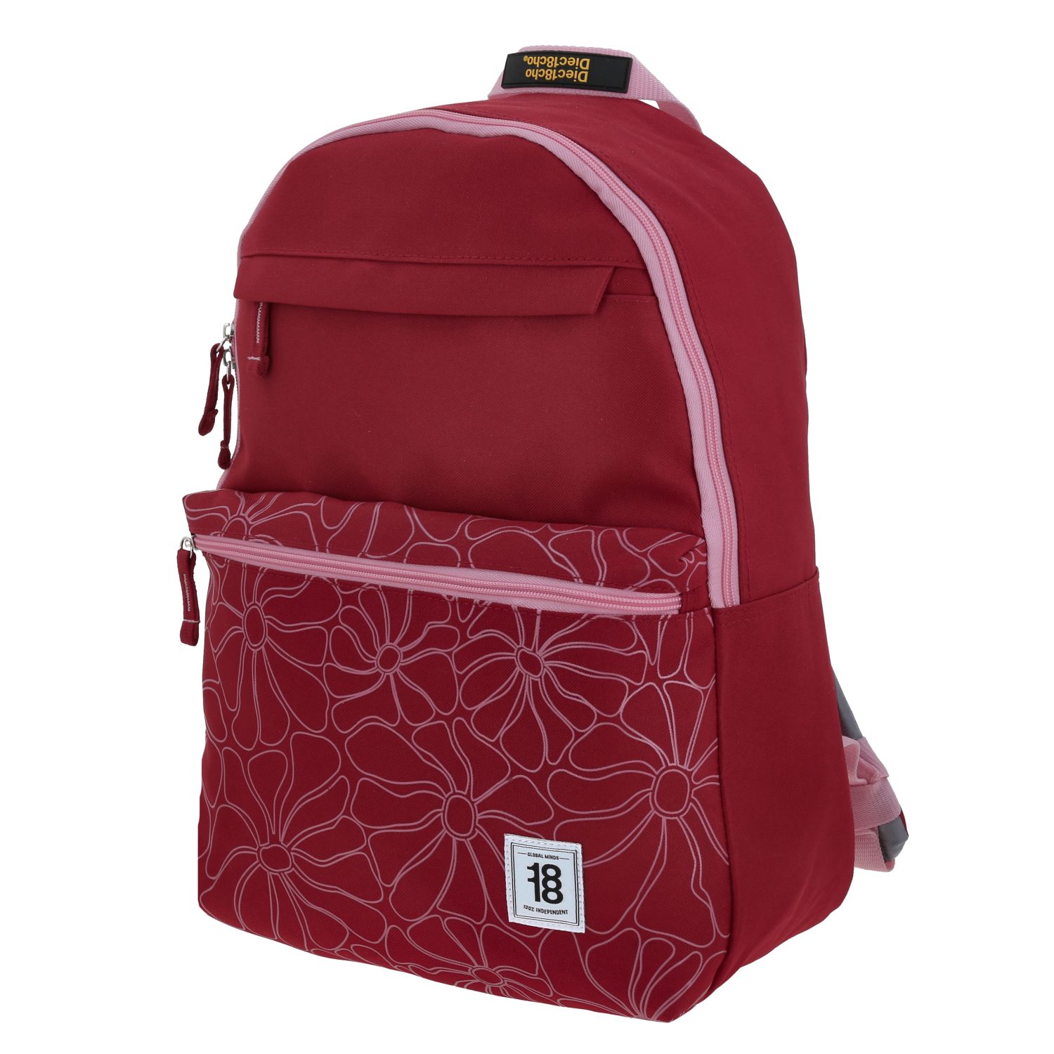 Mochila escolar juvenil 1818 by Chenson fucsia con amplios compartimentos 2