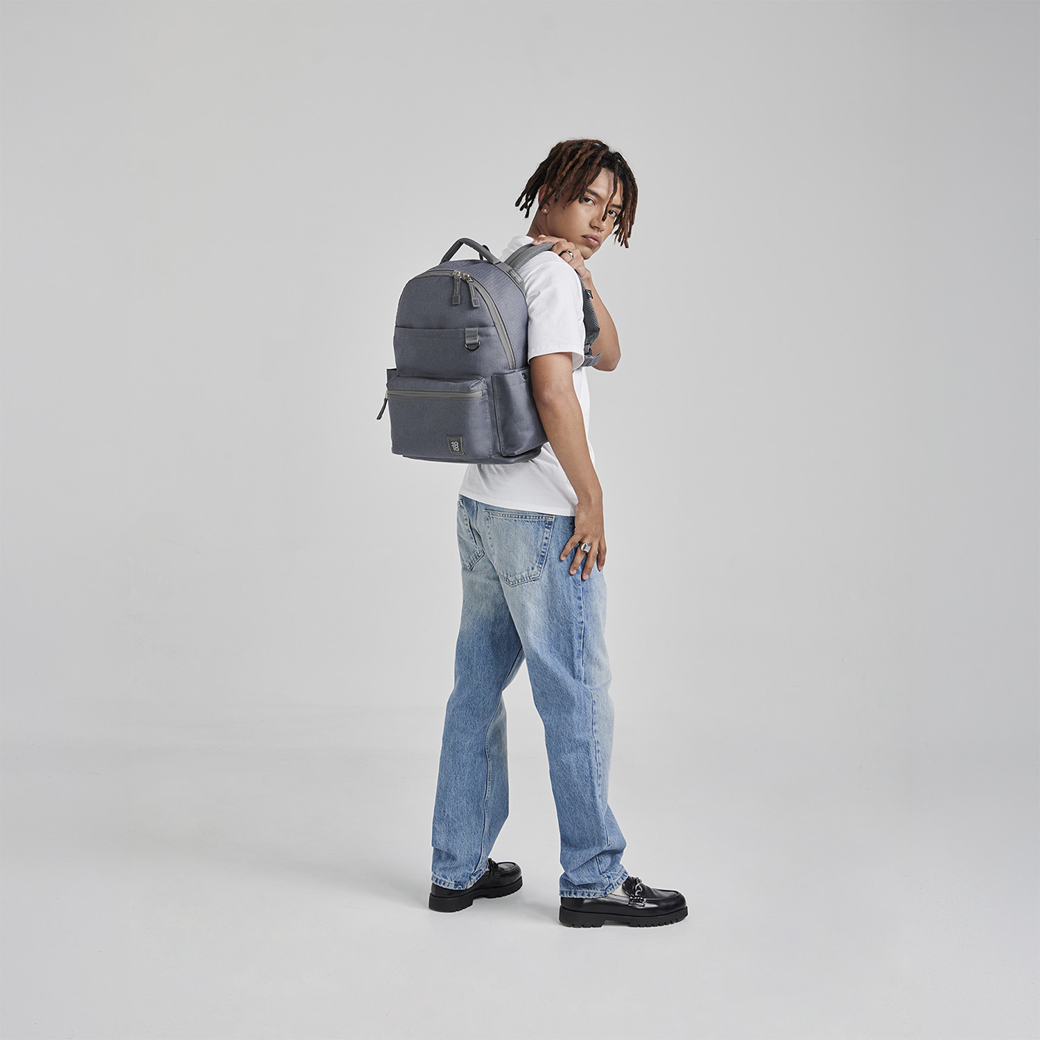 Mochila Escolar 1818 by Chenson Gris | Backpack Juvenil - vista 2