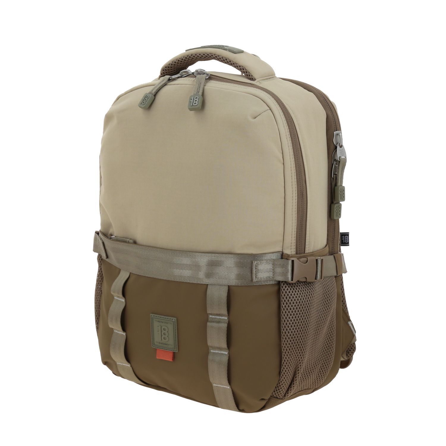 Mochila Escolar 1818 by Chenson Beige con Compartimento Laptop 2