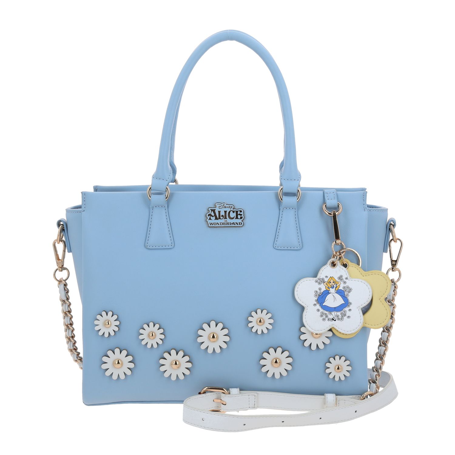 Bolsa de Mano AL by Chenson Azul 30cm | Diseño Flores 3D