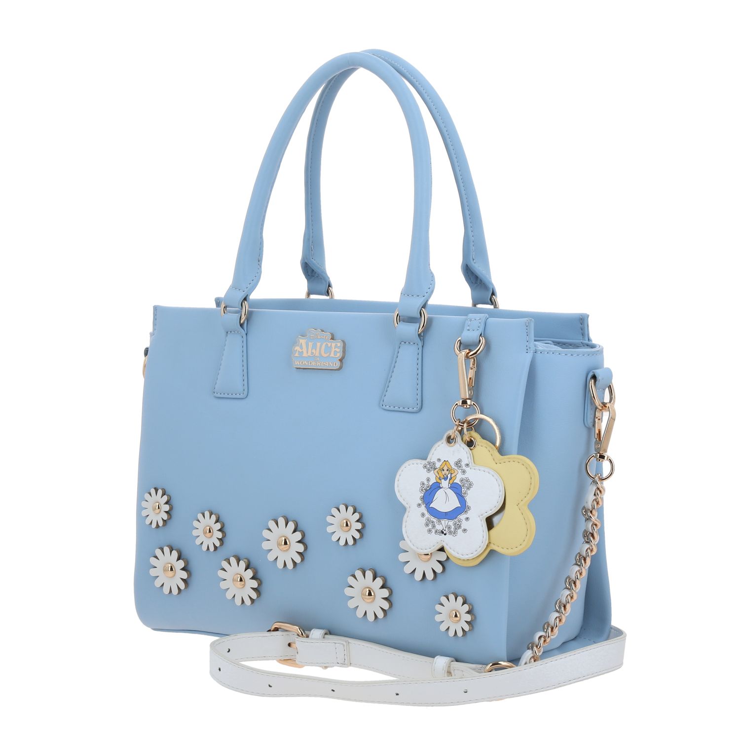 Bolsa de Mano AL by Chenson Azul 30cm | Diseño Flores 3D 2