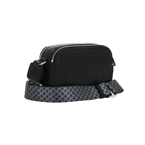 Bolsa de Lado Barbie by Chenson Negra con Doble Compartimento para Dama 3
