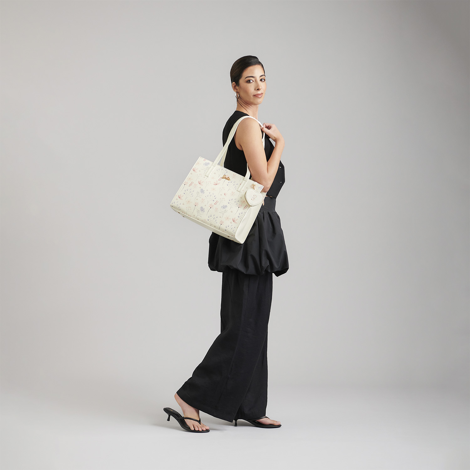 Bolsa grande para dama Barbie blanco | Tote elegante casual - vista 2