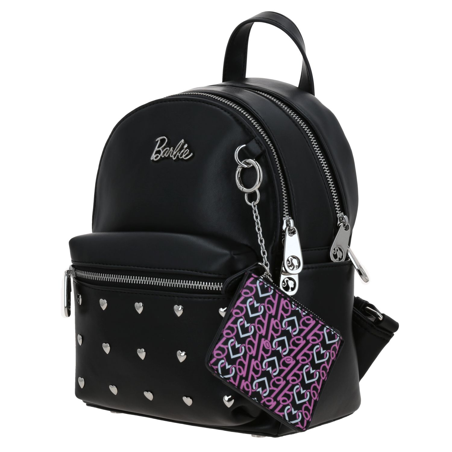 Mochila casual para dama Barbie by Chenson color negro con compartimentos 2