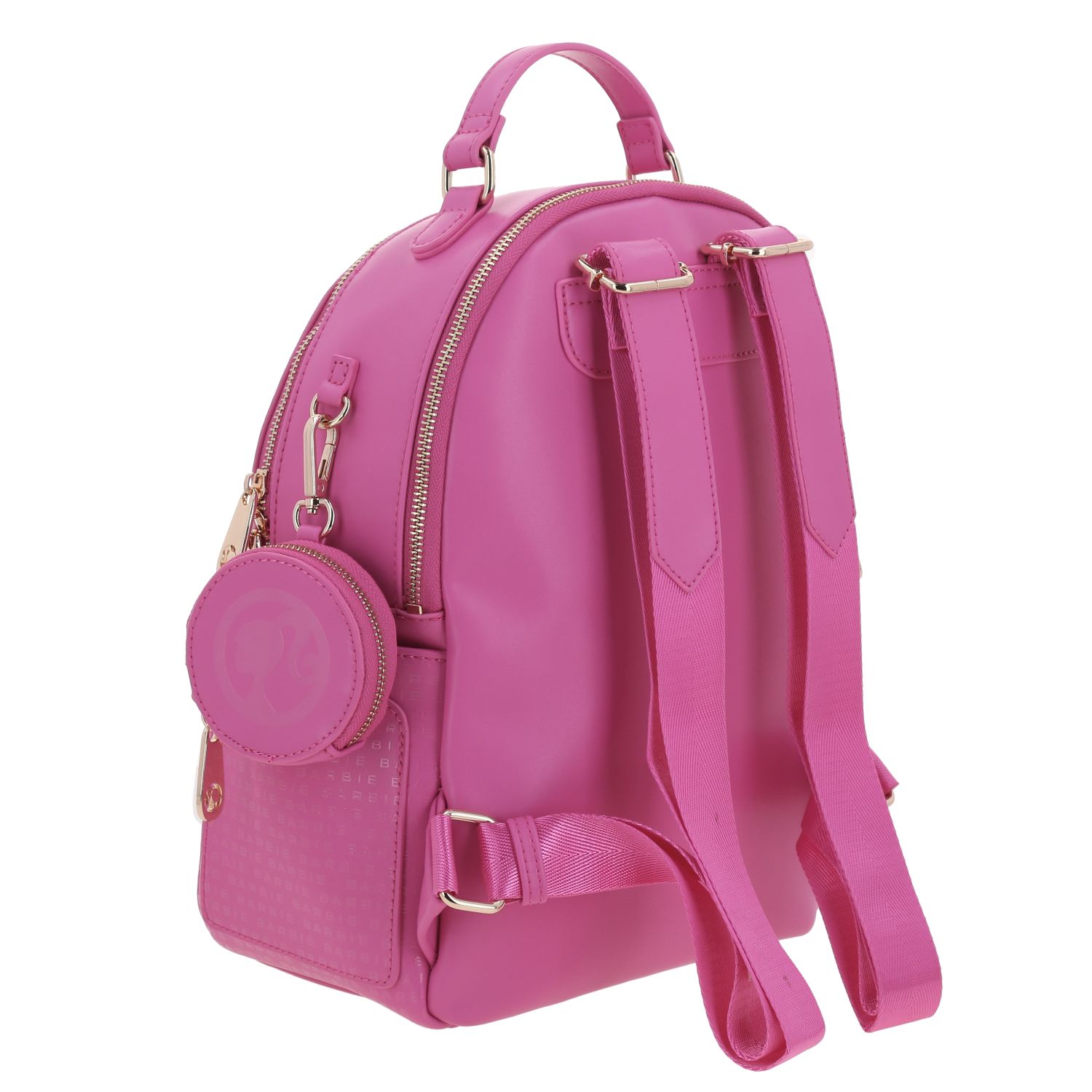 Mochila casual para dama Barbie by Chenson rosa con doble compartimento 3