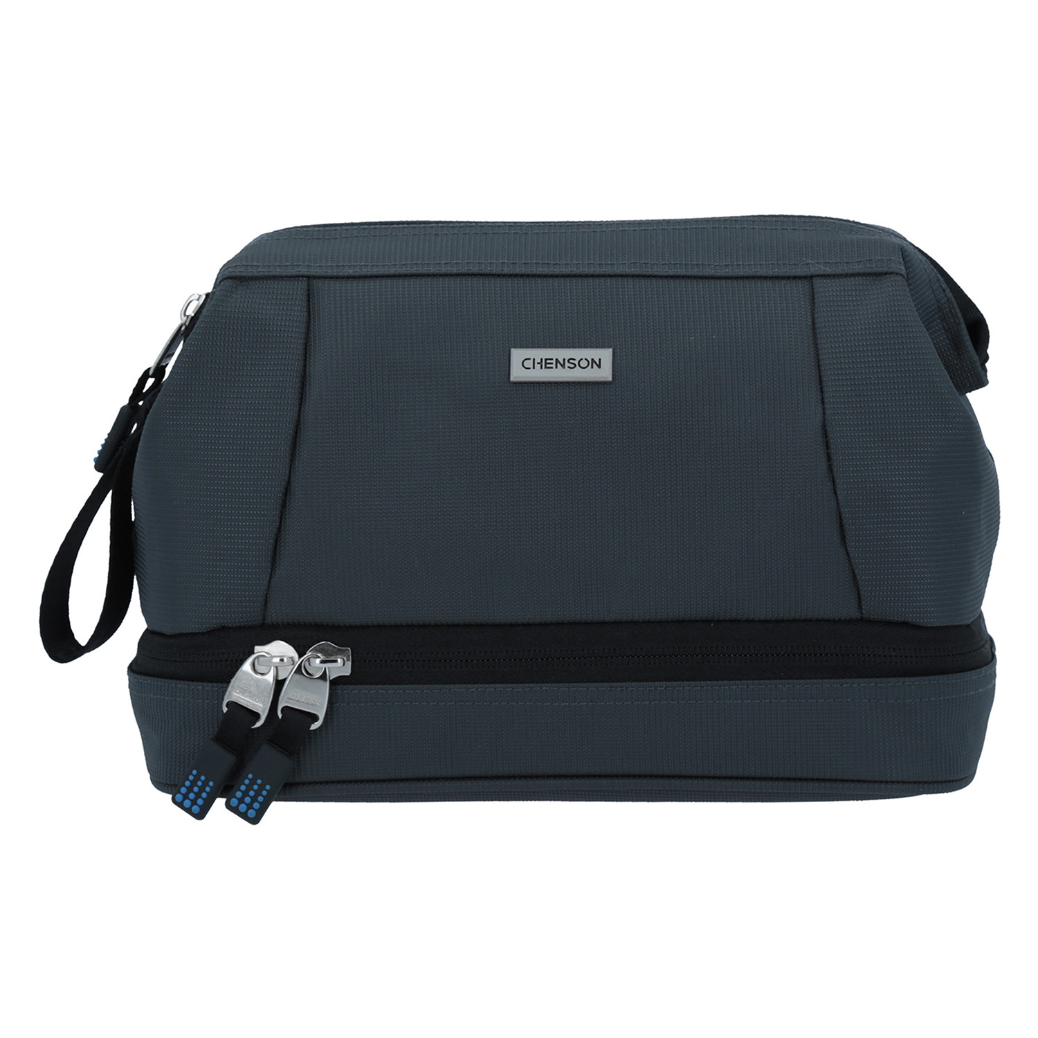 Neceser Chenson Clásico gris con amplio compartimento y diseño elegante