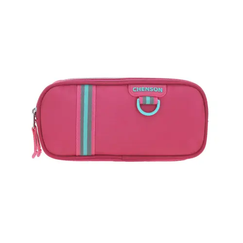 Lapicera Rosa Chenson Clásico - Estuche Escolar Doble Compartimento
