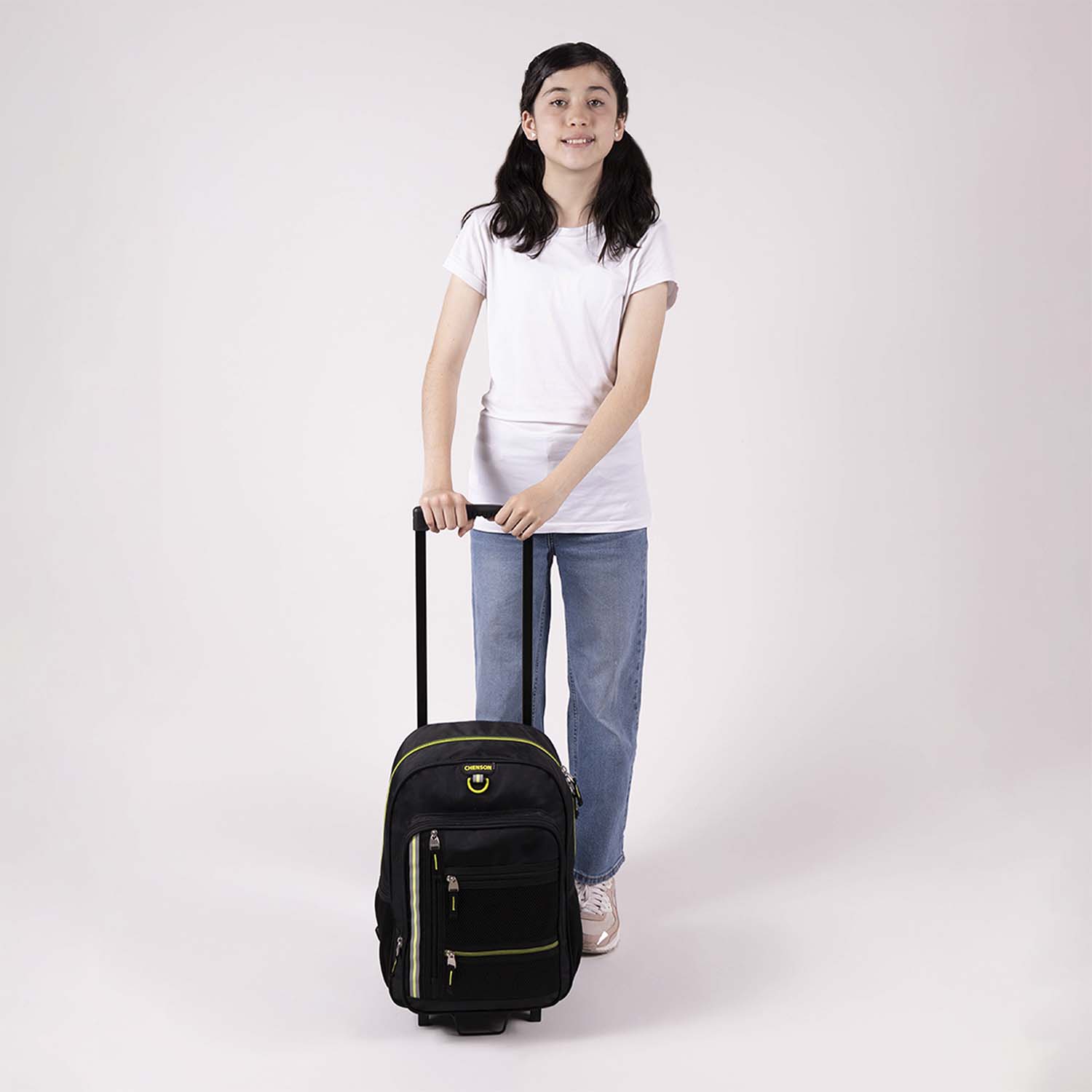 Mochila con Ruedas Chenson Clásico Negra para Primaria - Diseño Elegante - vista 2