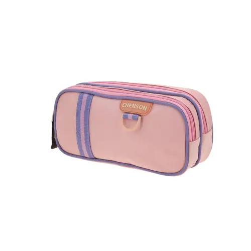 Lapicera escolar Chenson Clásico beige con doble compartimento - vista 2