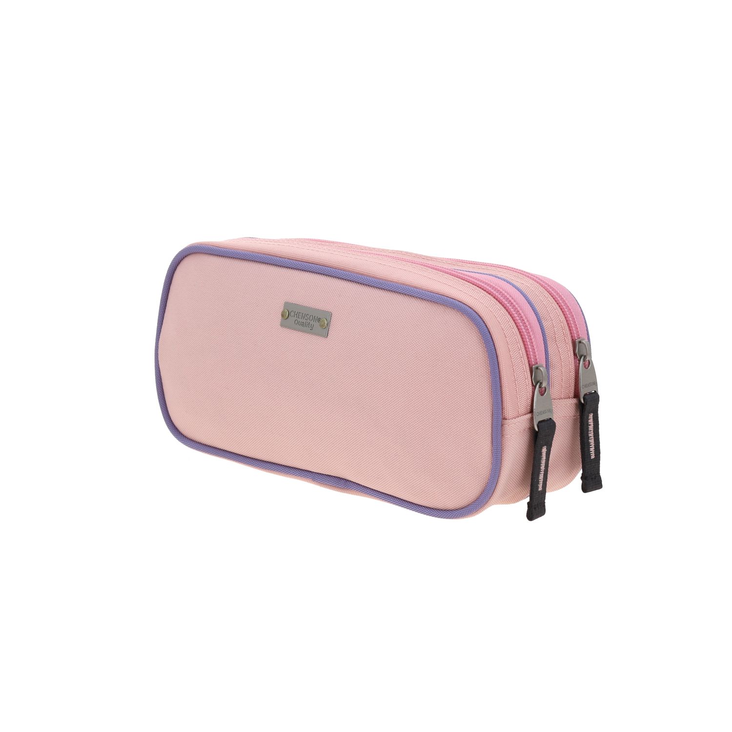 Lapicera escolar Chenson Clásico beige con doble compartimento 5