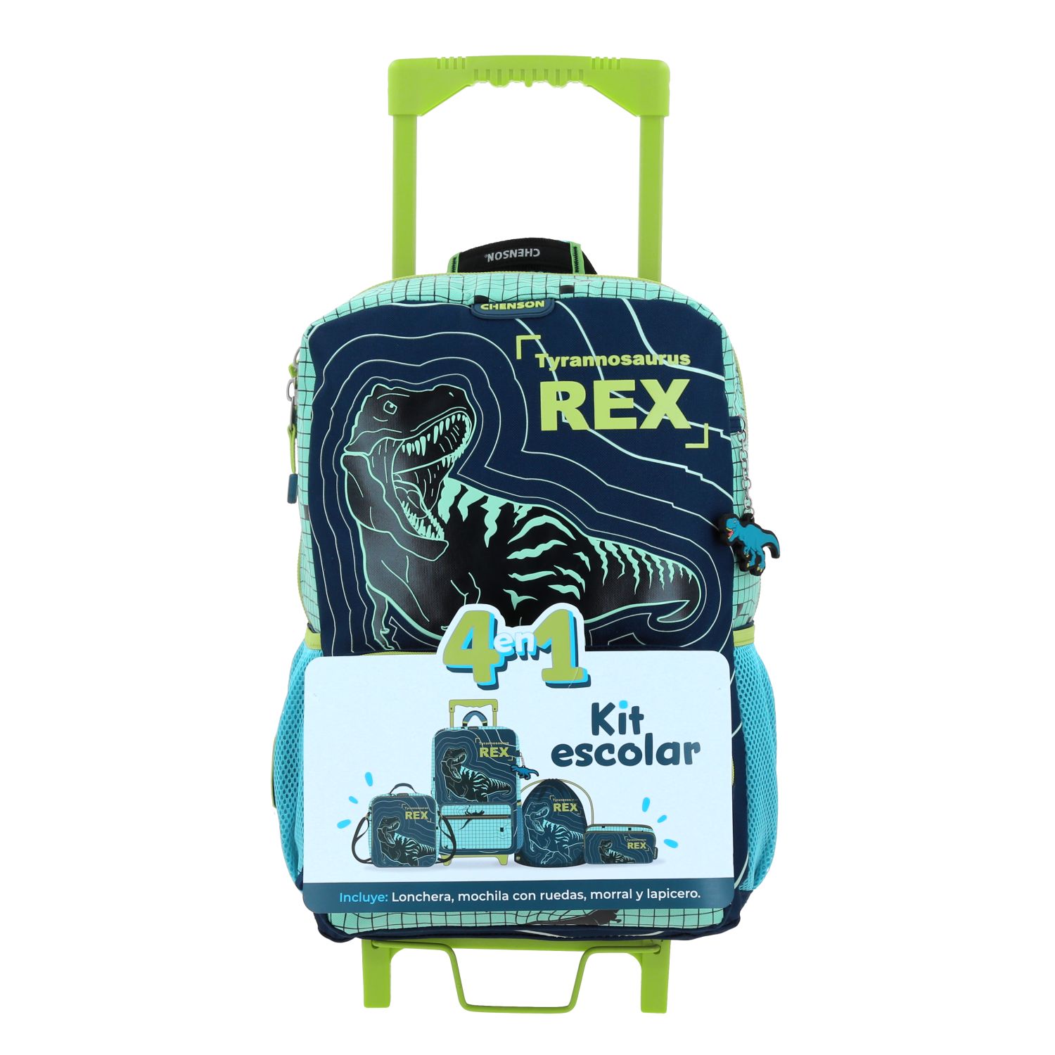 Mochila con ruedas Chenson Original Azul para primaria - Kit completo