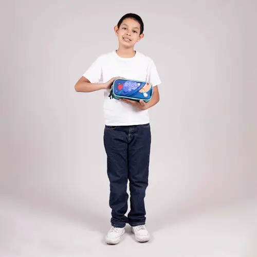 Lapicera Azul Triple Compartimento Chenson Original Primaria - vista 2