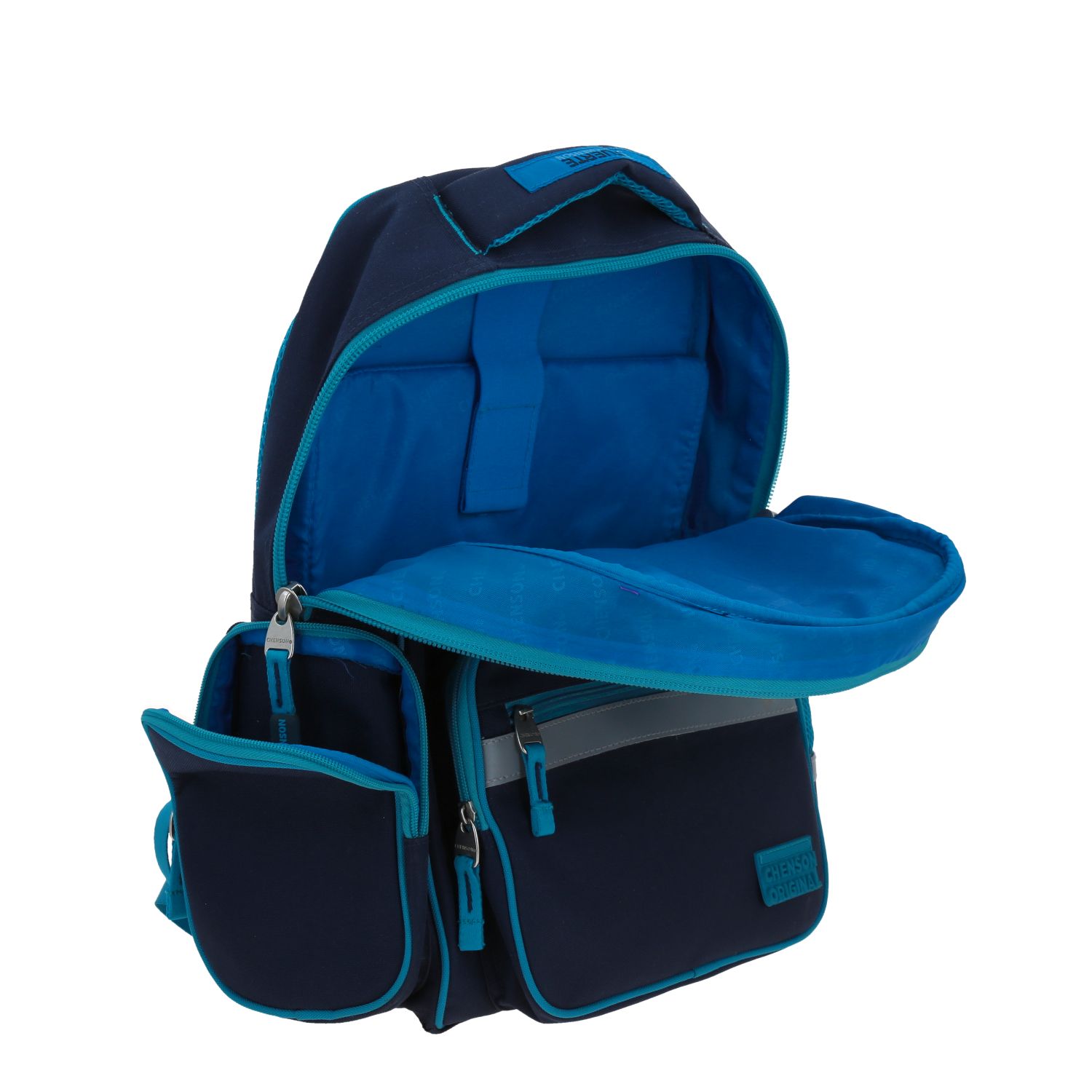 Mochila escolar Chenson Original turquesa con diseño moderno y funcional - vista 2