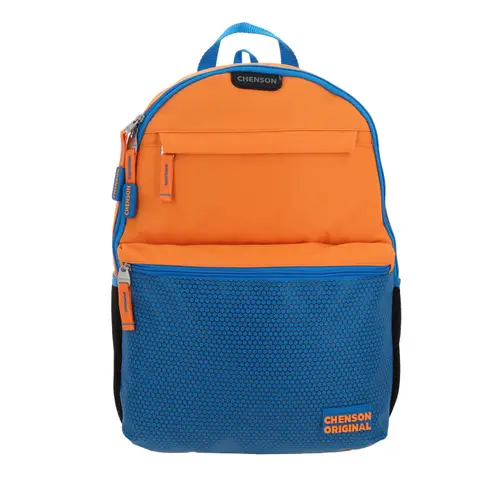 Mochila escolar Chenson Original naranja con diseño funcional y moderno 1